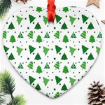 Christmas-trees Heart Ornament (Two Sides) Front