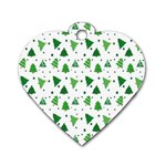 Christmas-trees Dog Tag Heart (Two Sides) Front