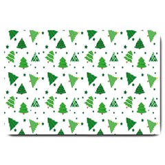 Christmas-trees Large Doormat  by nateshop