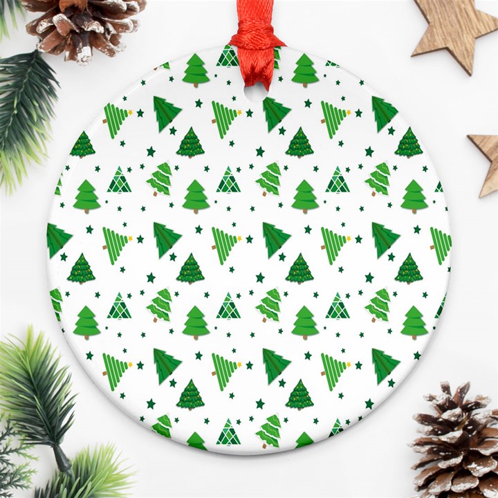 Christmas-trees Ornament (Round)