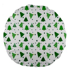 Christmas-trees Large 18  Premium Round Cushions by nateshop