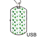 Christmas-trees Dog Tag USB Flash (Two Sides) Back