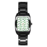 Christmas-trees Stainless Steel Barrel Watch Front