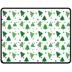 Christmas-trees Double Sided Fleece Blanket (medium)  by nateshop