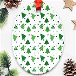 Christmas-trees Oval Ornament (Two Sides) Front