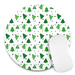 Christmas-trees Round Mousepads by nateshop