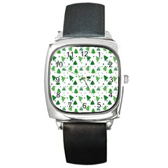 Christmas-trees Square Metal Watch by nateshop