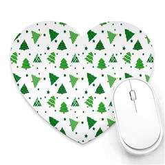 Christmas-trees Heart Mousepads by nateshop