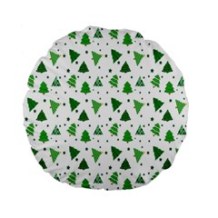 Christmas-trees Standard 15  Premium Flano Round Cushions by nateshop