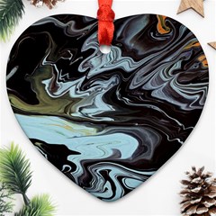 Abstract Painting Black Ornament (heart) by nateshop