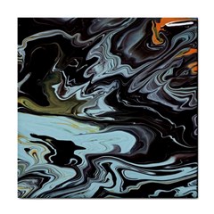 Abstract Painting Black Tile Coaster by nateshop