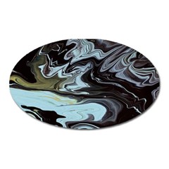 Abstract Painting Black Oval Magnet by nateshop