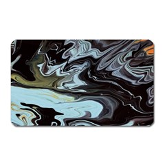 Abstract Painting Black Magnet (rectangular)