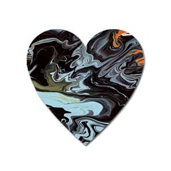 Abstract Painting Black Heart Magnet