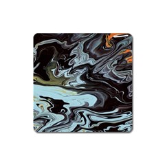 Abstract Painting Black Square Magnet by nateshop