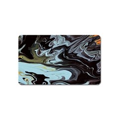 Abstract Painting Black Magnet (name Card)