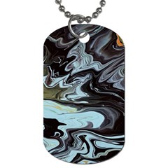 Abstract Painting Black Dog Tag (one Side) by nateshop