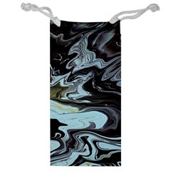 Abstract Painting Black Jewelry Bag