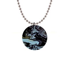 Abstract Painting Black 1  Button Necklace