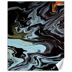 Abstract Painting Black Canvas 16  X 20  by nateshop