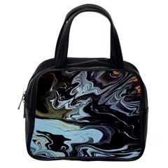 Abstract Painting Black Classic Handbag (one Side)