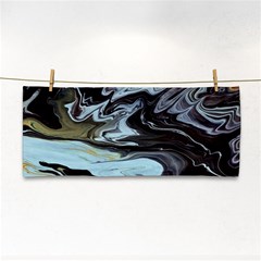 Abstract Painting Black Hand Towel by nateshop