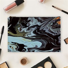 Abstract Painting Black Cosmetic Bag (large) by nateshop