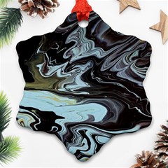 Abstract Painting Black Ornament (snowflake) by nateshop