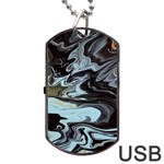 Abstract Painting Black Dog Tag USB Flash (Two Sides) Front