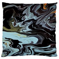 Abstract Painting Black Large Cushion Case (one Side) by nateshop