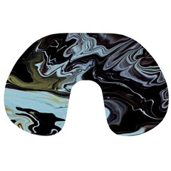 Abstract Painting Black Travel Neck Pillow