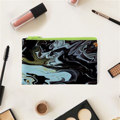 Abstract Painting Black Cosmetic Bag (xs) by nateshop