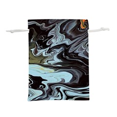 Abstract Painting Black Lightweight Drawstring Pouch (s)