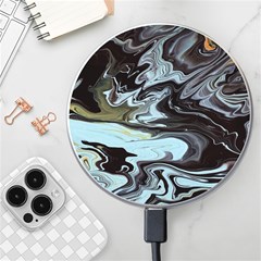 Abstract Painting Black Wireless Charger