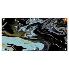 Abstract Painting Black Banner And Sign 4  X 2 