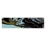 Abstract Painting Black Banner and Sign 4  x 1  Front