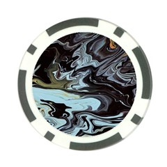 Abstract Painting Black Poker Chip Card Guard by nateshop