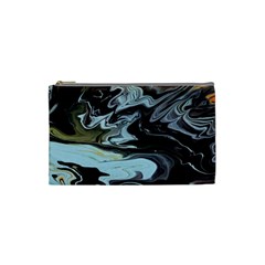 Abstract Painting Black Cosmetic Bag (small)