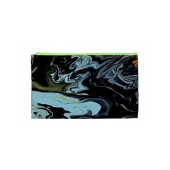 Abstract Painting Black Cosmetic Bag (xs)