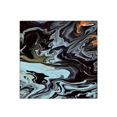 Abstract Painting Black Satin Bandana Scarf 22  X 22 