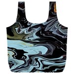 Abstract Painting Black Full Print Recycle Bag (XXL) Front