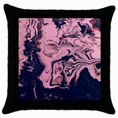 Abstract Painting Pink Throw Pillow Case (black) by nateshop