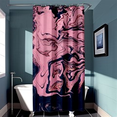 Abstract Painting Pink Shower Curtain 36  X 72  (stall)  by nateshop