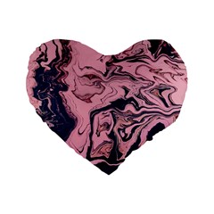 Abstract Painting Pink Standard 16  Premium Heart Shape Cushions by nateshop