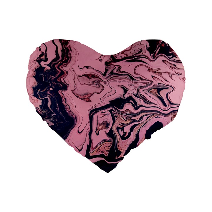 Abstract Painting Pink Standard 16  Premium Heart Shape Cushions