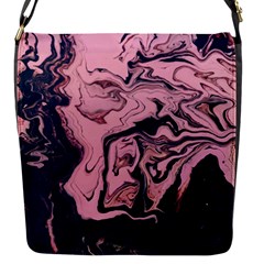 Abstract Painting Pink Flap Closure Messenger Bag (s) by nateshop