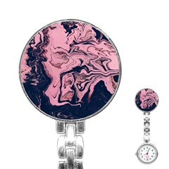 Abstract Painting Pink Stainless Steel Nurses Watch by nateshop