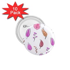 Leaves-pink 1 75  Buttons (10 Pack) by nateshop