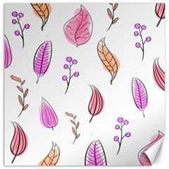 Leaves-pink Canvas 16  X 16  by nateshop