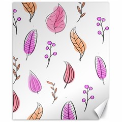 Leaves-pink Canvas 16  X 20  by nateshop